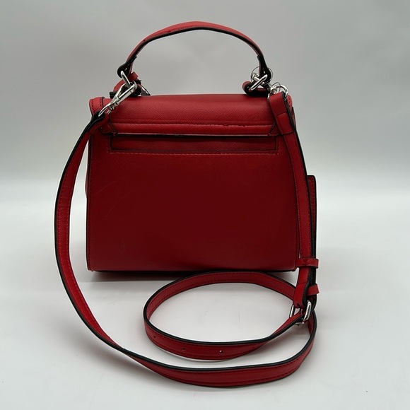 2173- GUESS Crossbody Vegan Bag Red Color NWT - Picture 4 of 11